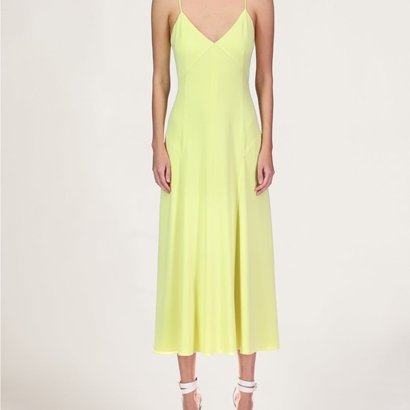 Halston Heritage Lemon Midi Dress - Picture 1 of 15